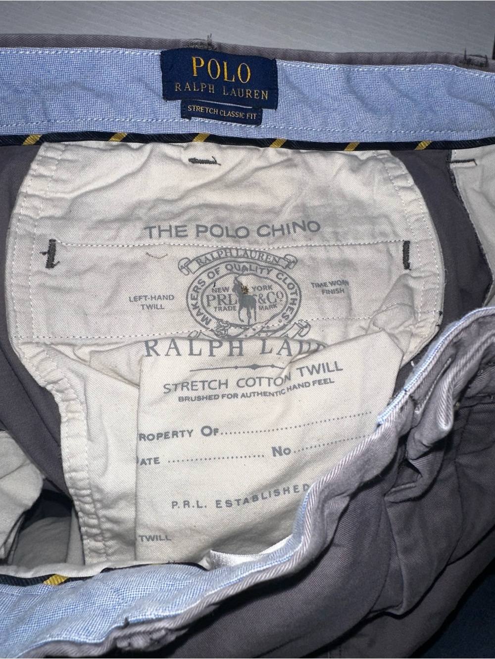 Polo by Ralph Lauren Men's Gray Chino Shorts Sz 36 - Picture 4 of 5